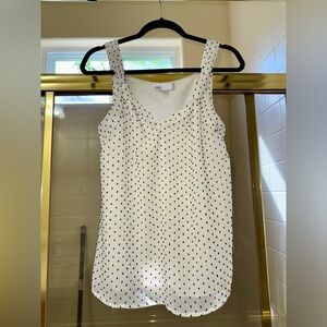 Nordstrom Rack Polka Dot Fitted Sleeveless Tank Top